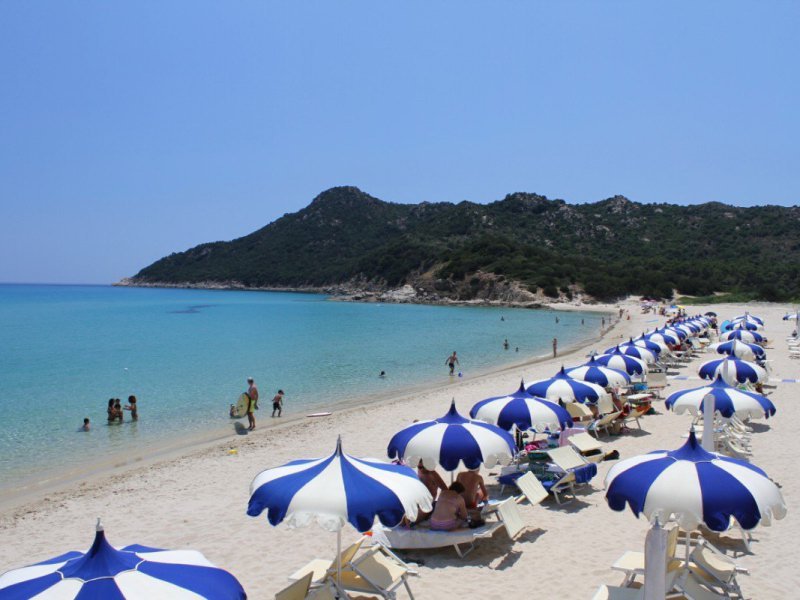 Strandbad Tamatete am Strand von Cala Sinzias nur 2,5 km entfernt