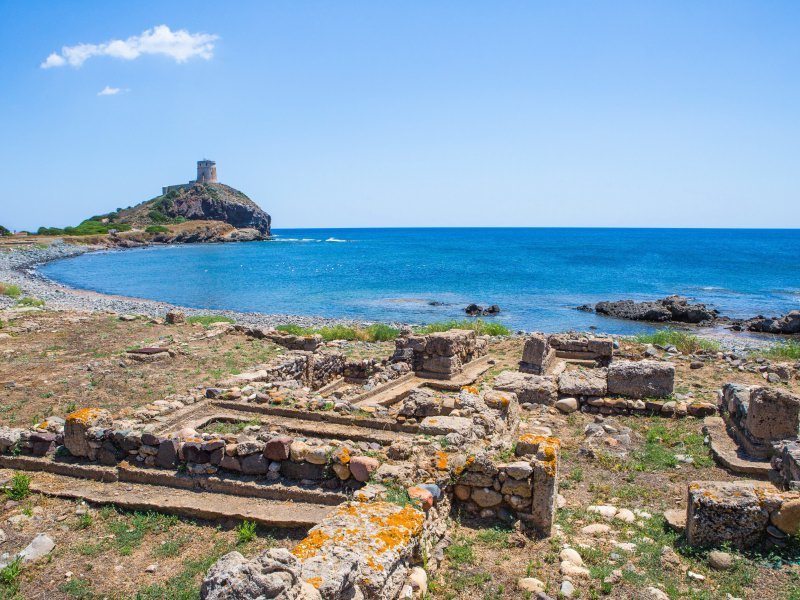 Die Ausgrabungsstätte Nora ist eine der wichtigsten in Sardinien