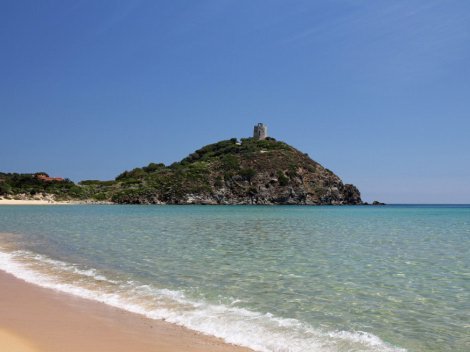 Strand Monte Cogoni a Chia, 16 km