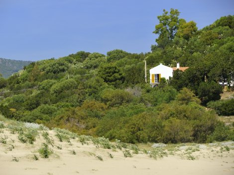 Villa vom Strand aus gesehen