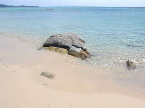 Traumstrand vor dem Haus